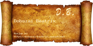 Dobszai Beatrix névjegykártya
